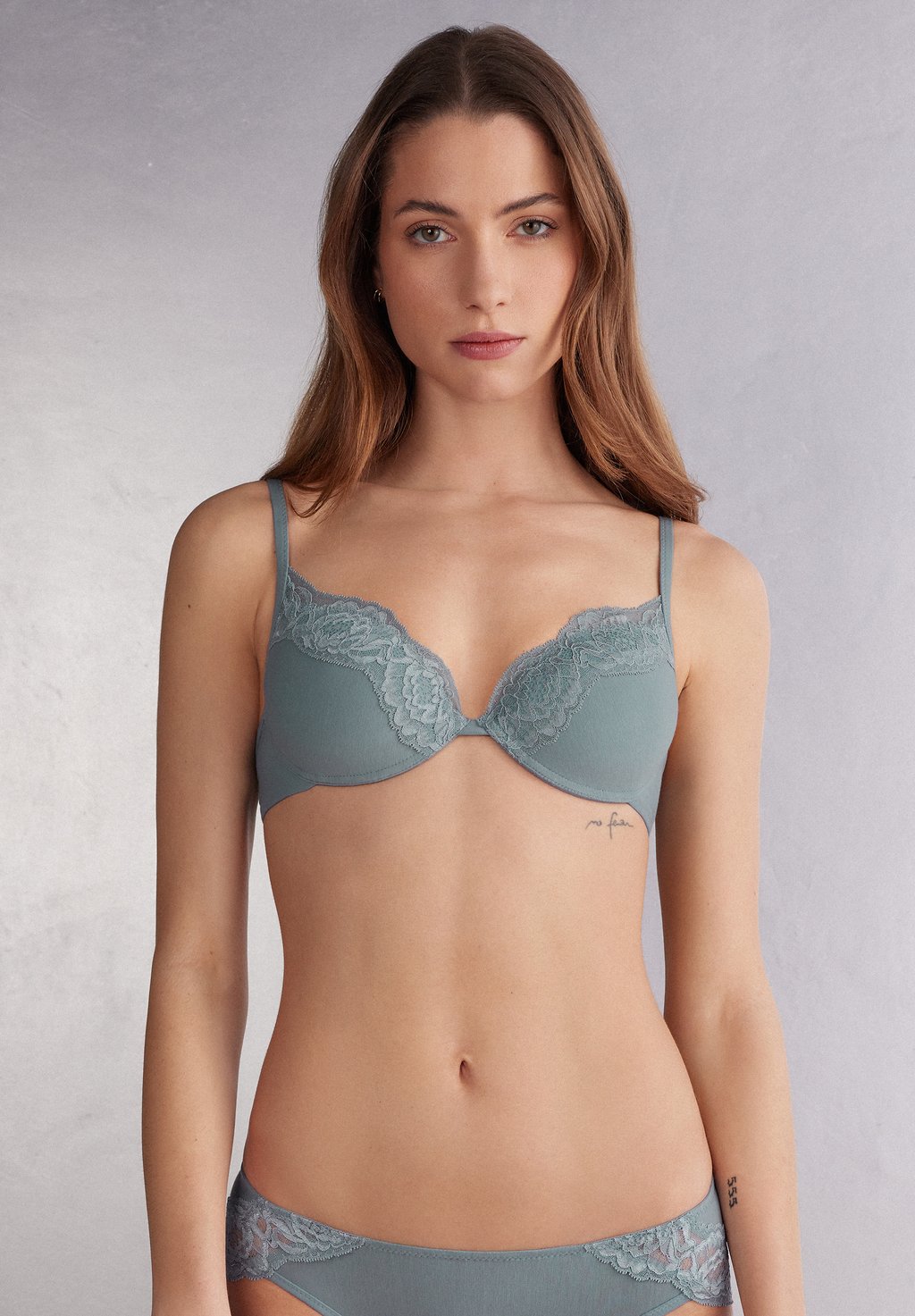 

Бюстгальтер пуш-ап Triangle bra Intimissimi, светло-голубой