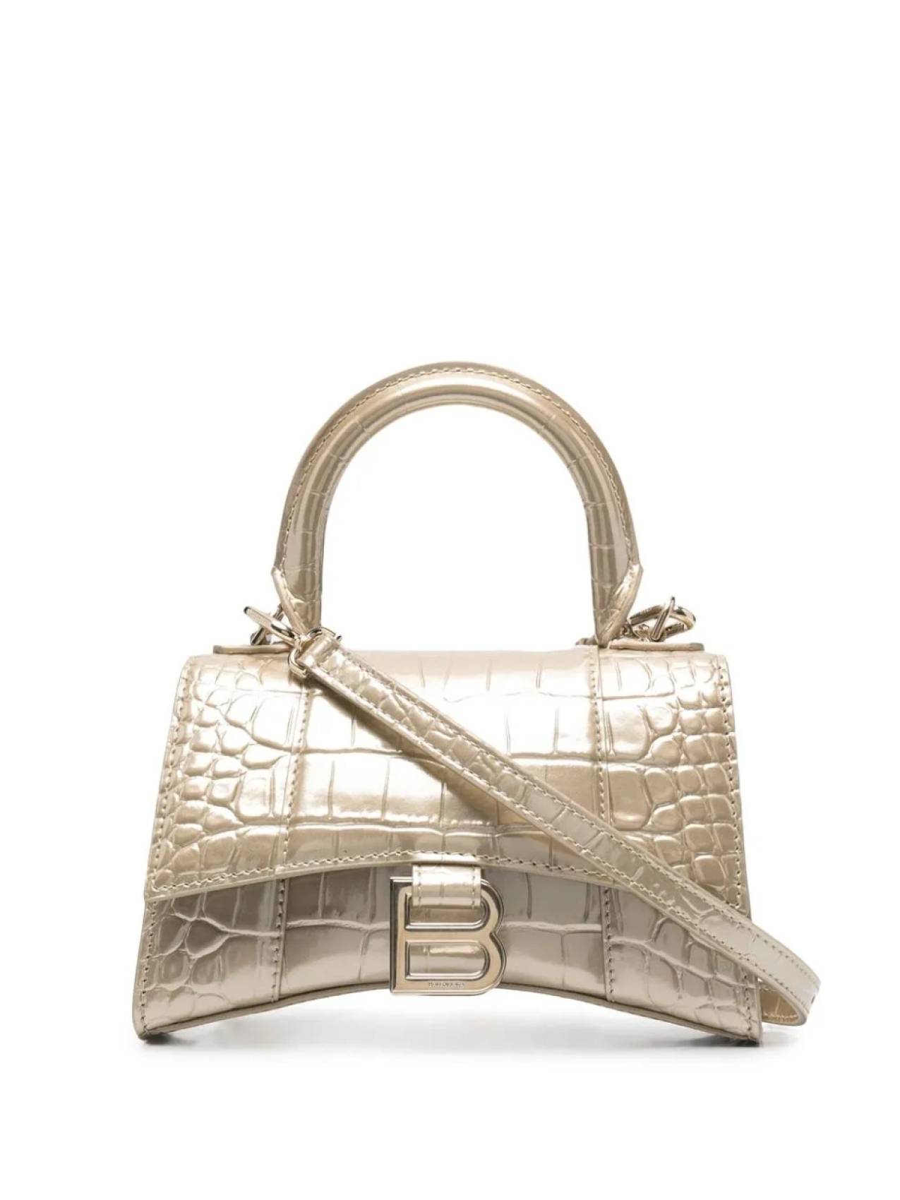 

Balenciaga сумка Hourglass XS с верхней ручкой, золотой