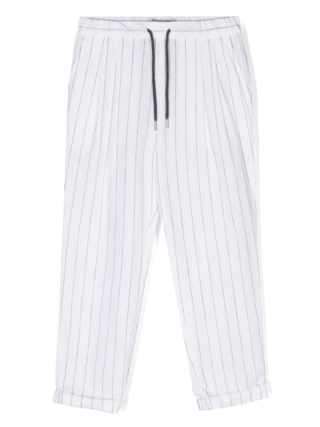 

Brunello Cucinelli Kids прямые брюки в тонкую полоску, белый