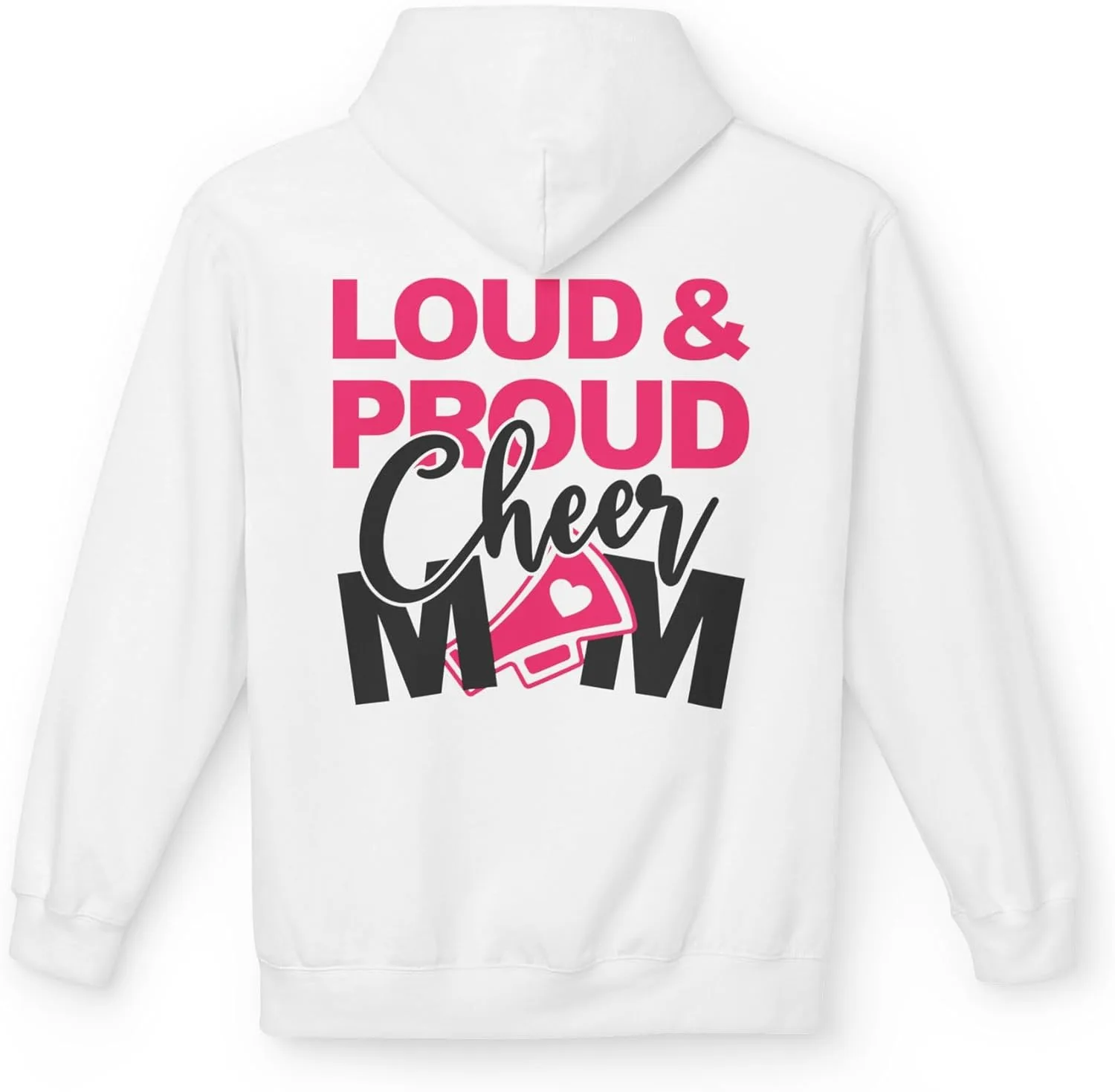 Толстовка Cheer Mom, черная, из мягкого флиса — фото 2