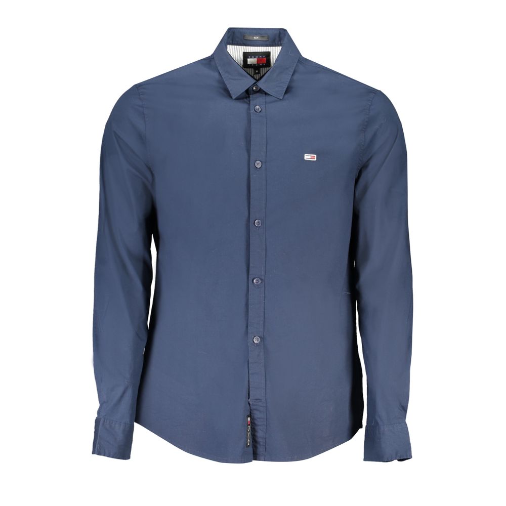 

Синяя хлопковая рубашка Tommy Hilfiger