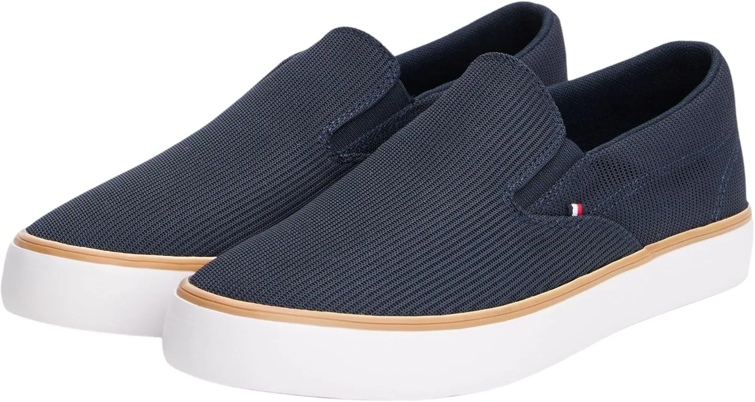 Мужские низкие кроссовки Tommy Hilfiger Th Hi Vulc Core II Slipon Fm0fm05514, Blue Desert Sky — фото 3