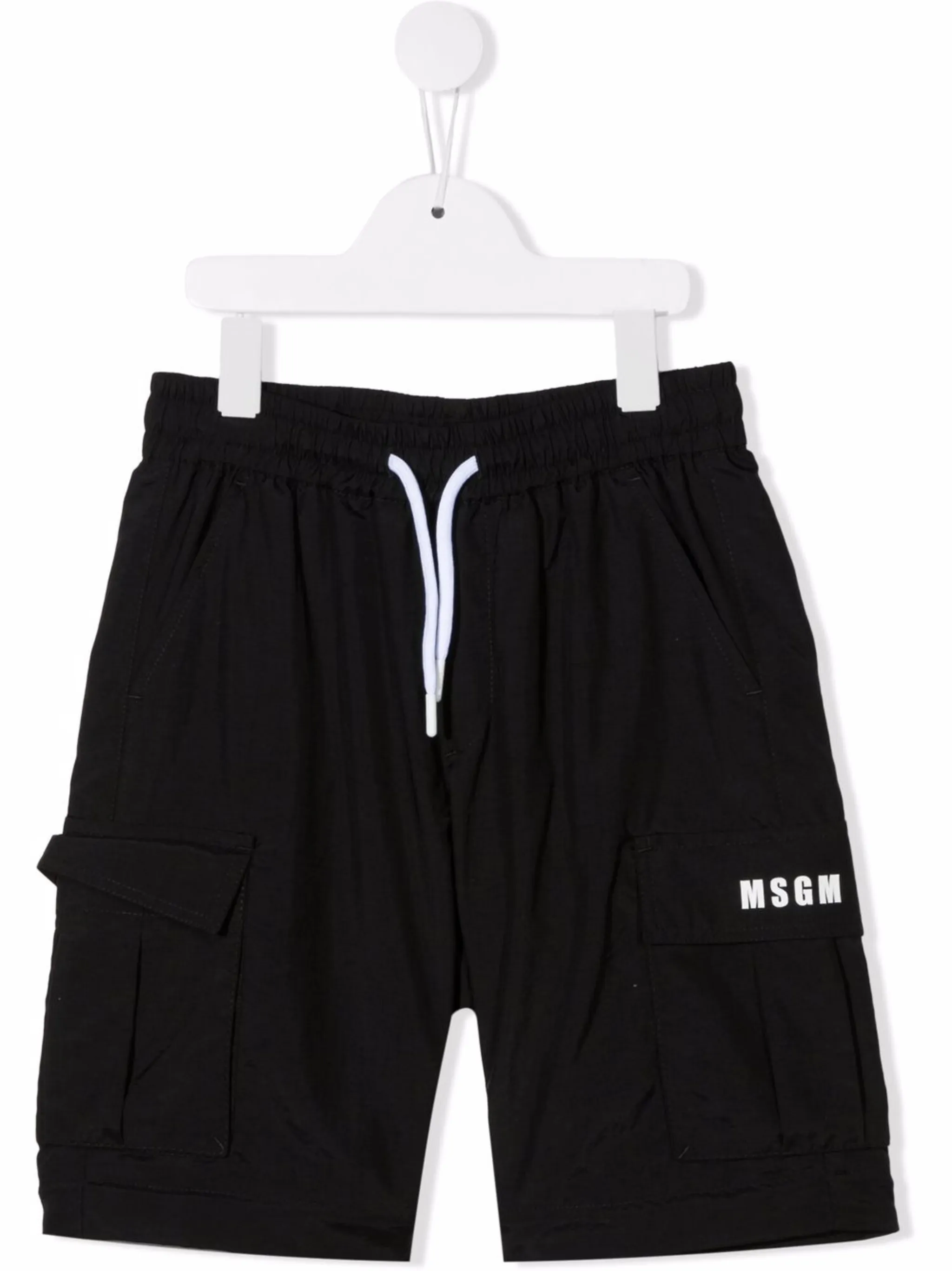 Спортивные брюки с кулиской и логотипом Msgm Kids, черный — фото 4