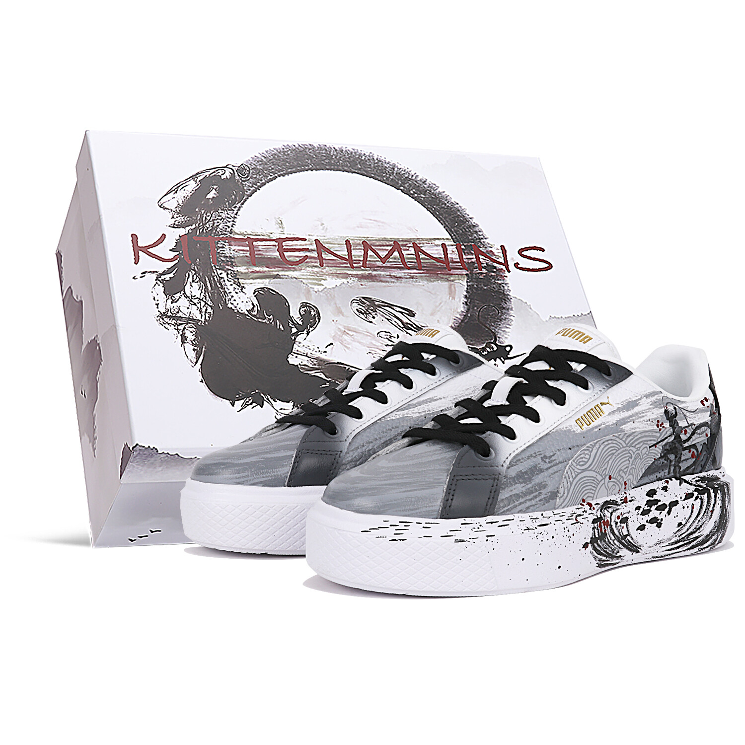 

Кроссовки для скейтбординга OSL PRO, унисекс, низкие, серый/белый Puma