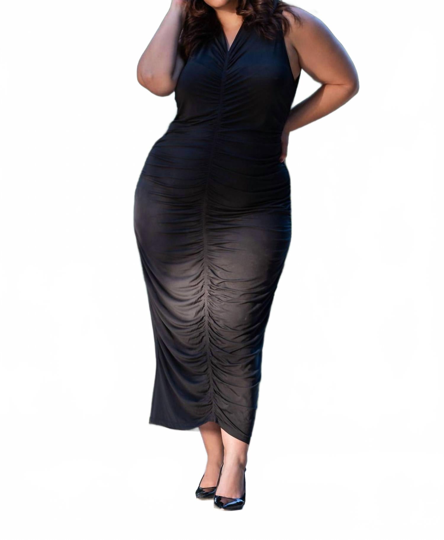 

Платье Roxie - плюс сайз в черном цвете Marie Oliver