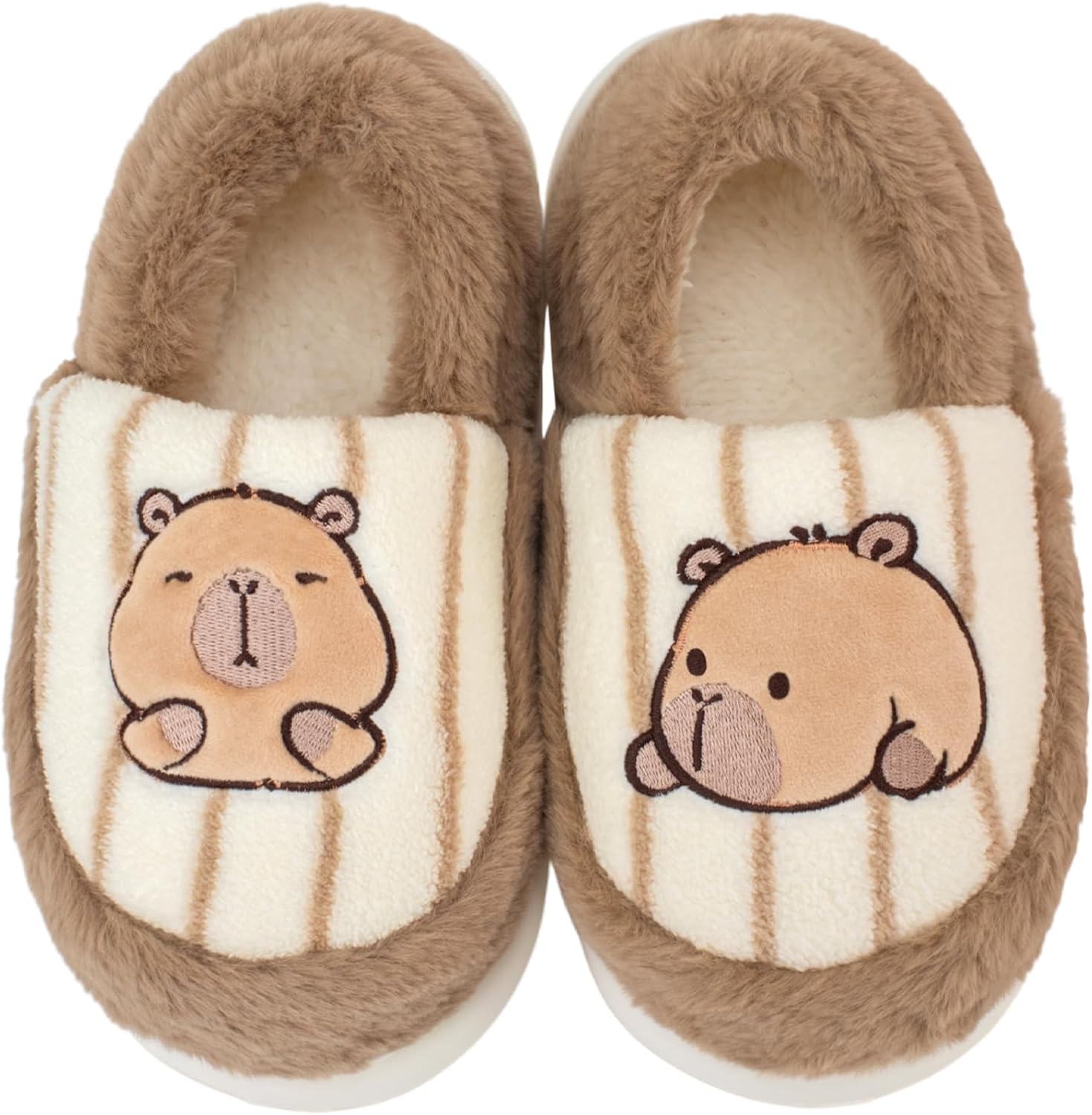

Тапочки XUNBAI с капибарой для женщин и мужчин, тапочки с персонажами, милые тапочки-животные, зимние мультяшные тапочки для женщин, уютные домашние тапочки, Brown-1
