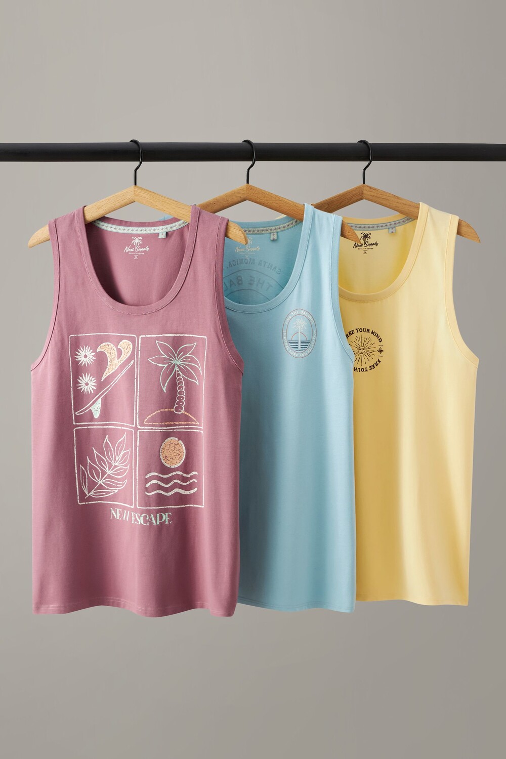 

Жилеты с надписью City 3 шт Next, черный