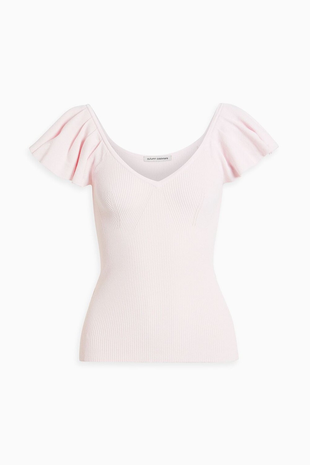 

Топ трикотажной вязки с рюшами AUTUMN CASHMERE, розовый