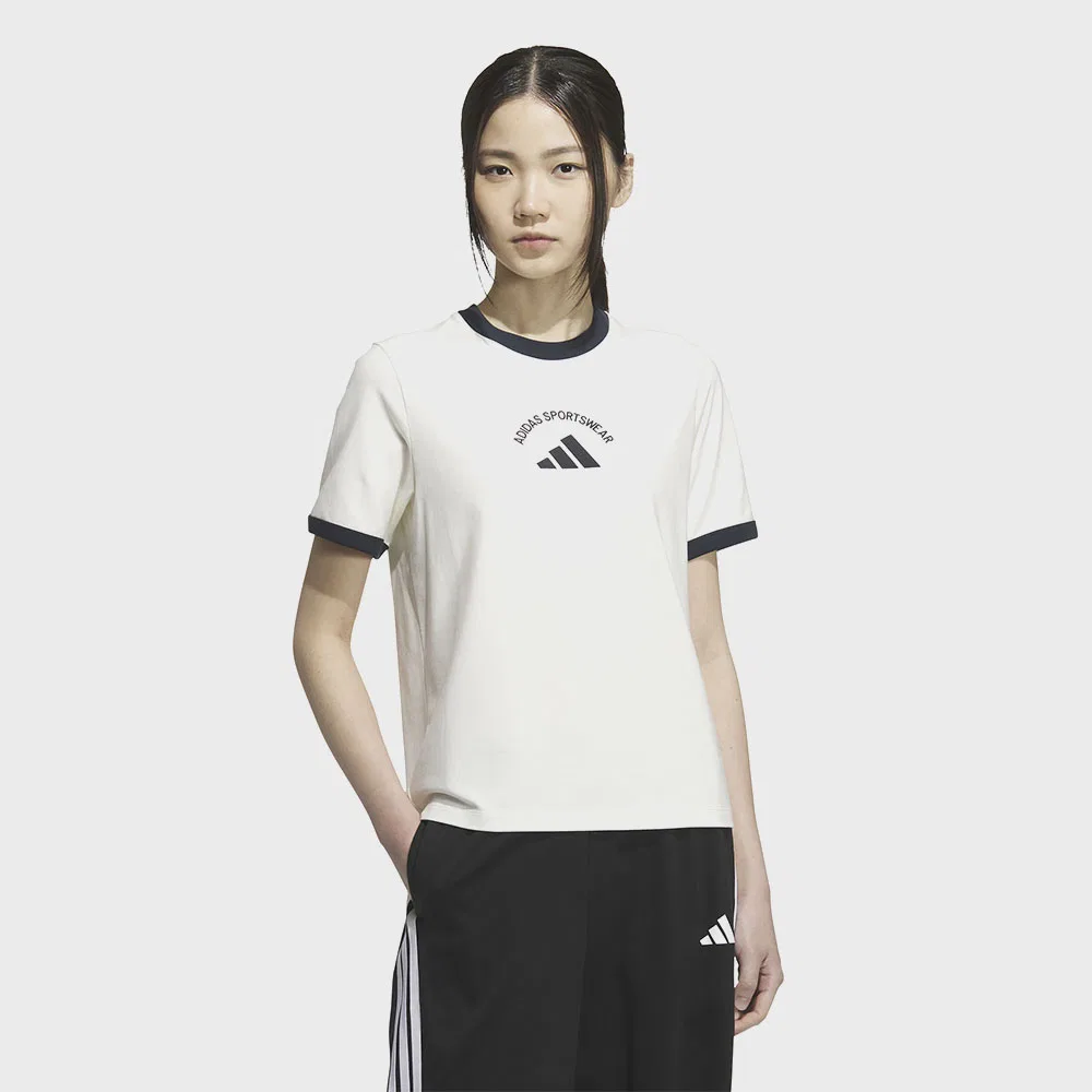 Женская футболка с коротким рукавом белого цвета от Adidas