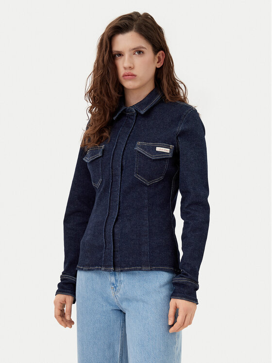 

Рубашка джинсовая стандартный крой Lean J20J224539 Calvin Klein Jeans, синий