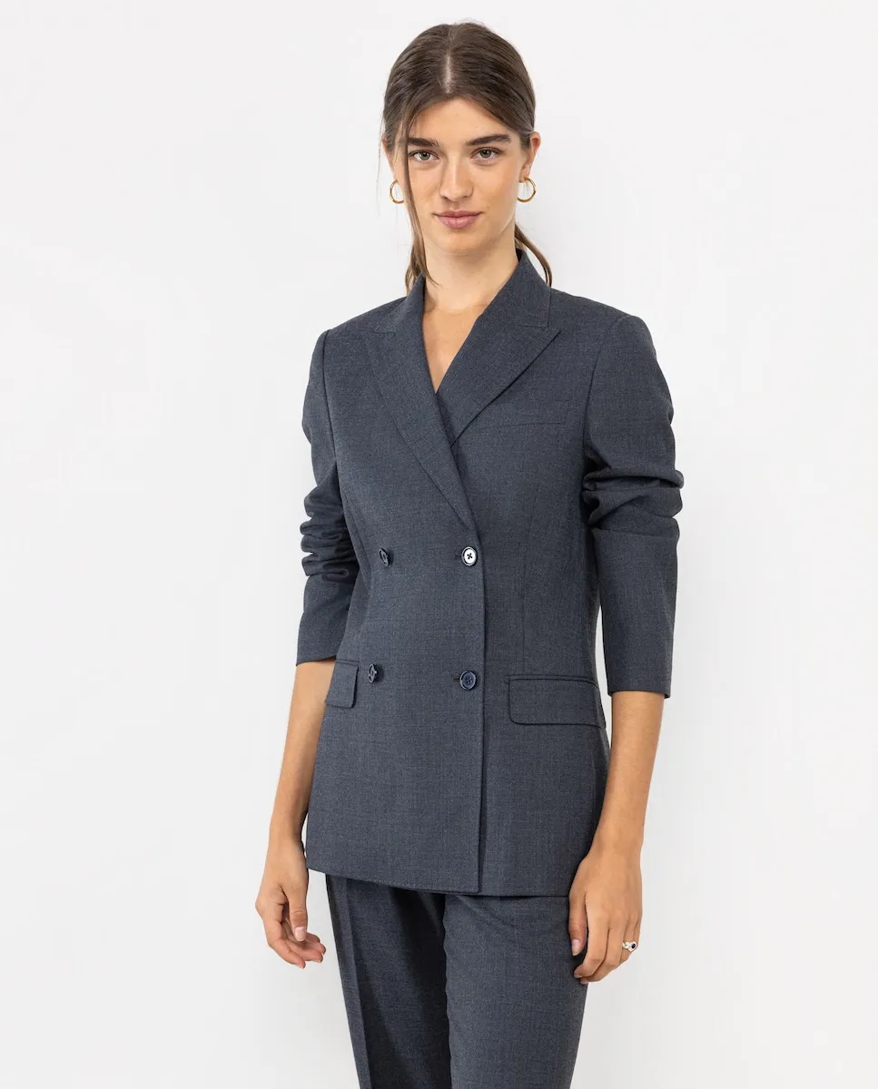 

Женский пиджак на пуговицах скоординированный El Ganso, темно-серый