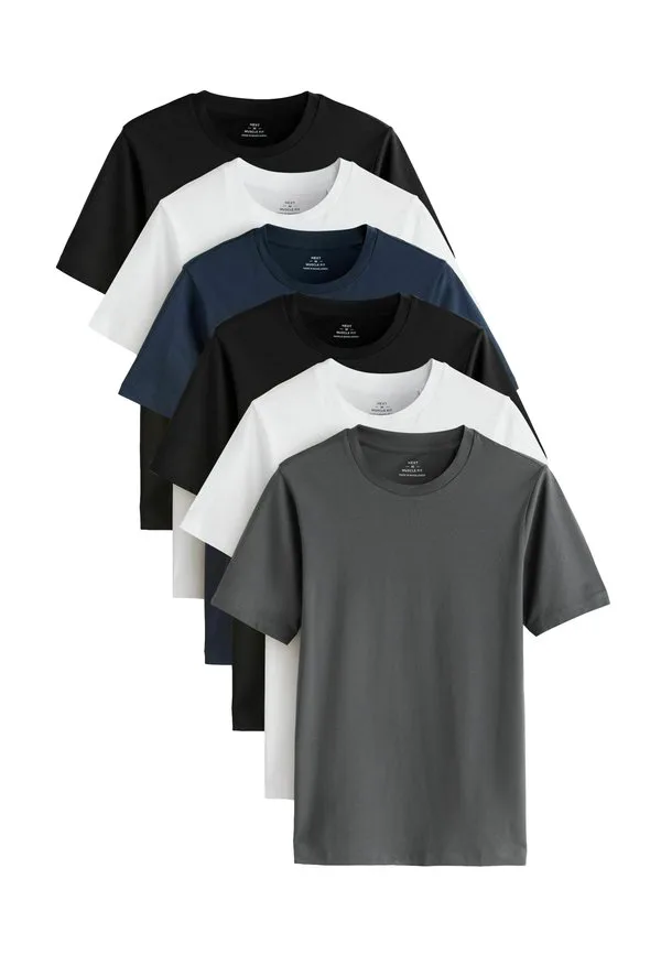 Базовая футболка muscle fitessential 6 pack Next, Black White Navy Grey