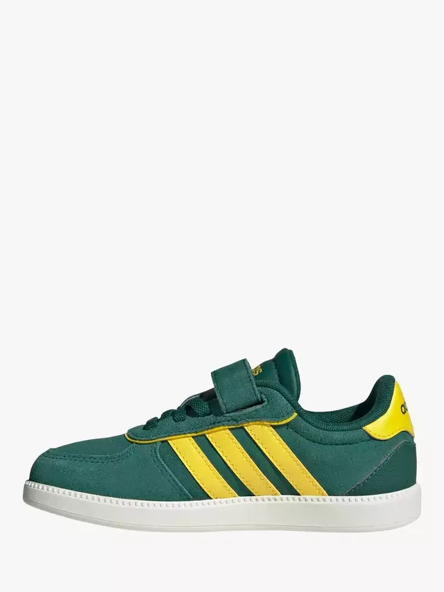 Детские кроссовки Breaknet Sleek из смесовой кожи, зеленые adidas — фото 4