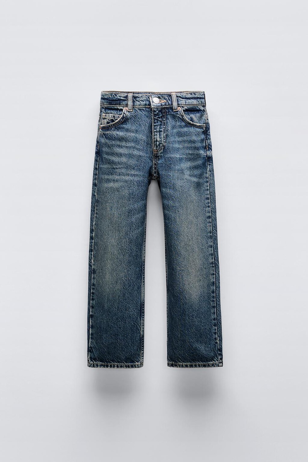 

Широкие джинсы ZARA, синий/серый