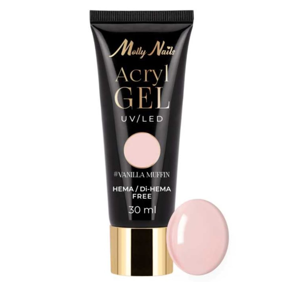 

Mollylac Vanilla Muffin Hema/di-hema Free акриловый строительный гель, 30 мл