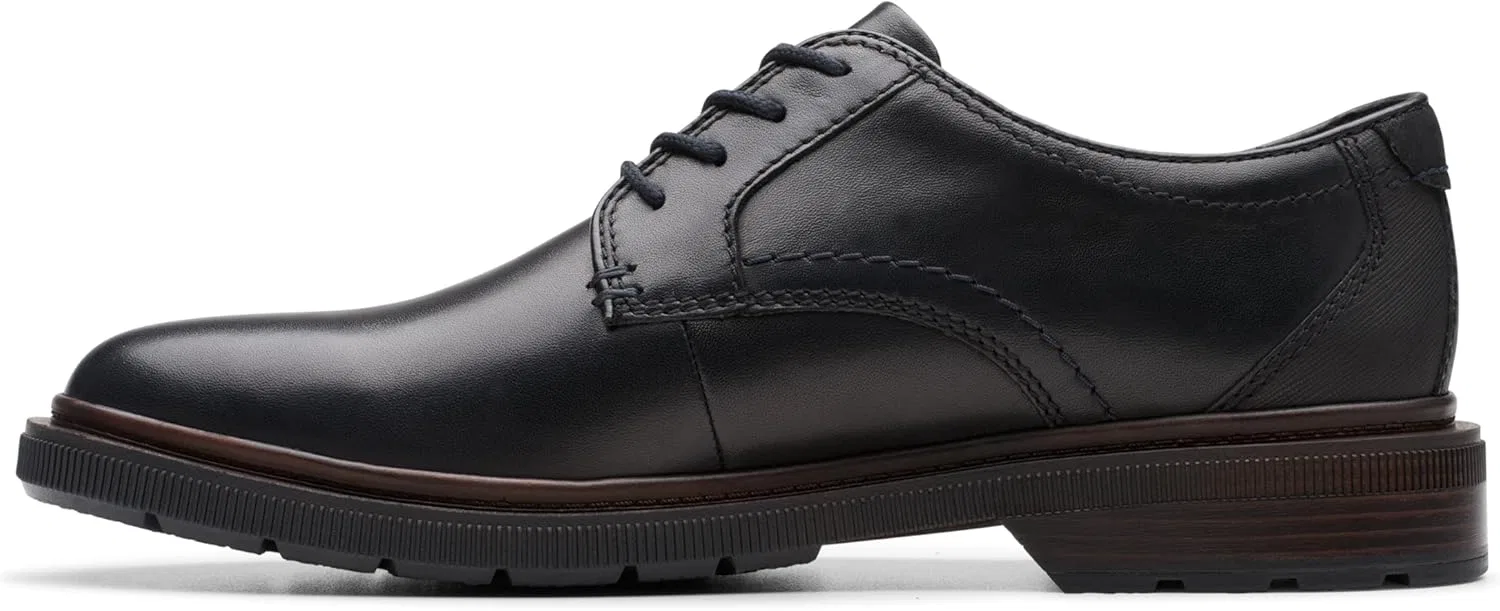 Мужские туфли Clarks Howard Over, Black Leather — фото 3