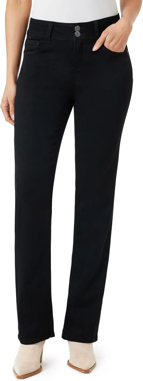 

Angels Forever Young Women's Everflex Curvy Bootcut Mid-Rise Bling Jeans