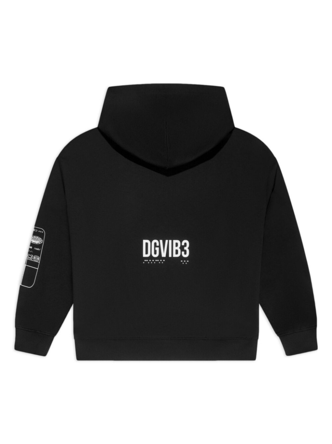 Худи с принтом DG Vibe Dolce & Gabbana Kids, черный — фото 2