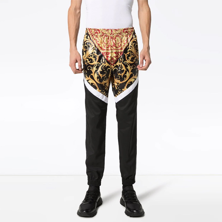 Леггинсы 'Print' VERSACE из нейлона с классическим принтом, разноцветные — фото 4