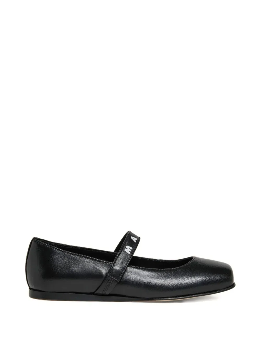 Marni Kids Черные кожаные туфли Мэри Джейн