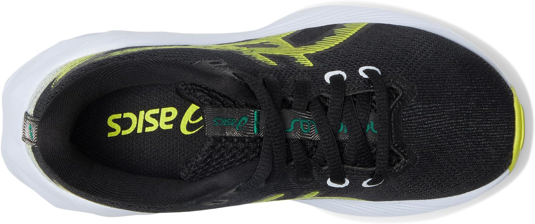 Кроссовки ASICS Kids Novablast 5 Grade School, цвет Black/Citron — фото 2