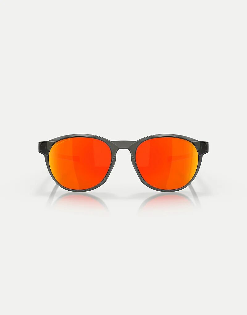 

Солнцезащитные очки Oakley Reedmace с круглыми поляризационными линзами и оранжевыми зеркальными линзами в матово-сером дымчатом цвете