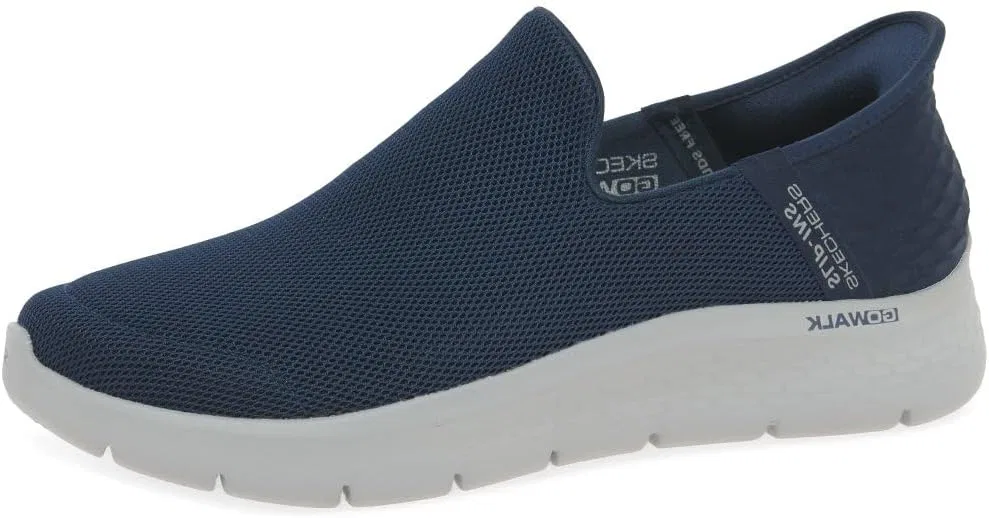 Мужские слипоны Skechers Go Walk Flex No Hands, Navy Textile.