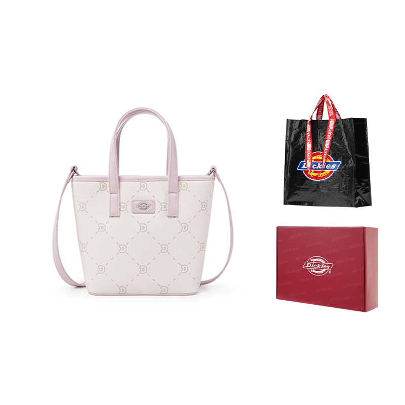 

Dickies Плечевая сумка из ПВХ через плечо клатч корзинка среднего размера женская бежево-абрикосовая серая, Beige Apricot Pink+Shopping Bag+Box