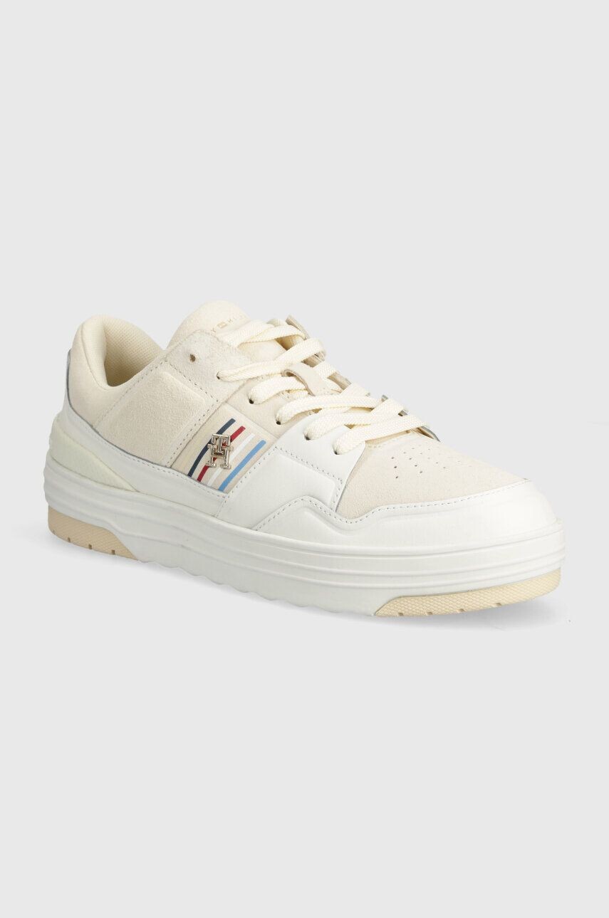 

Кроссовки Tommy Hilfiger SUEDE STRIPES BASKET LO, бежевый