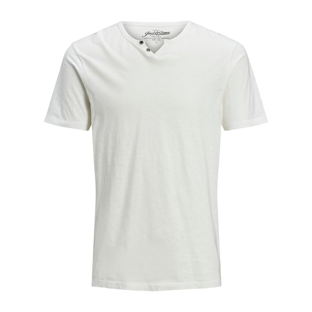 

Футболка из хлопка с кремовым принтом Jack & Jones