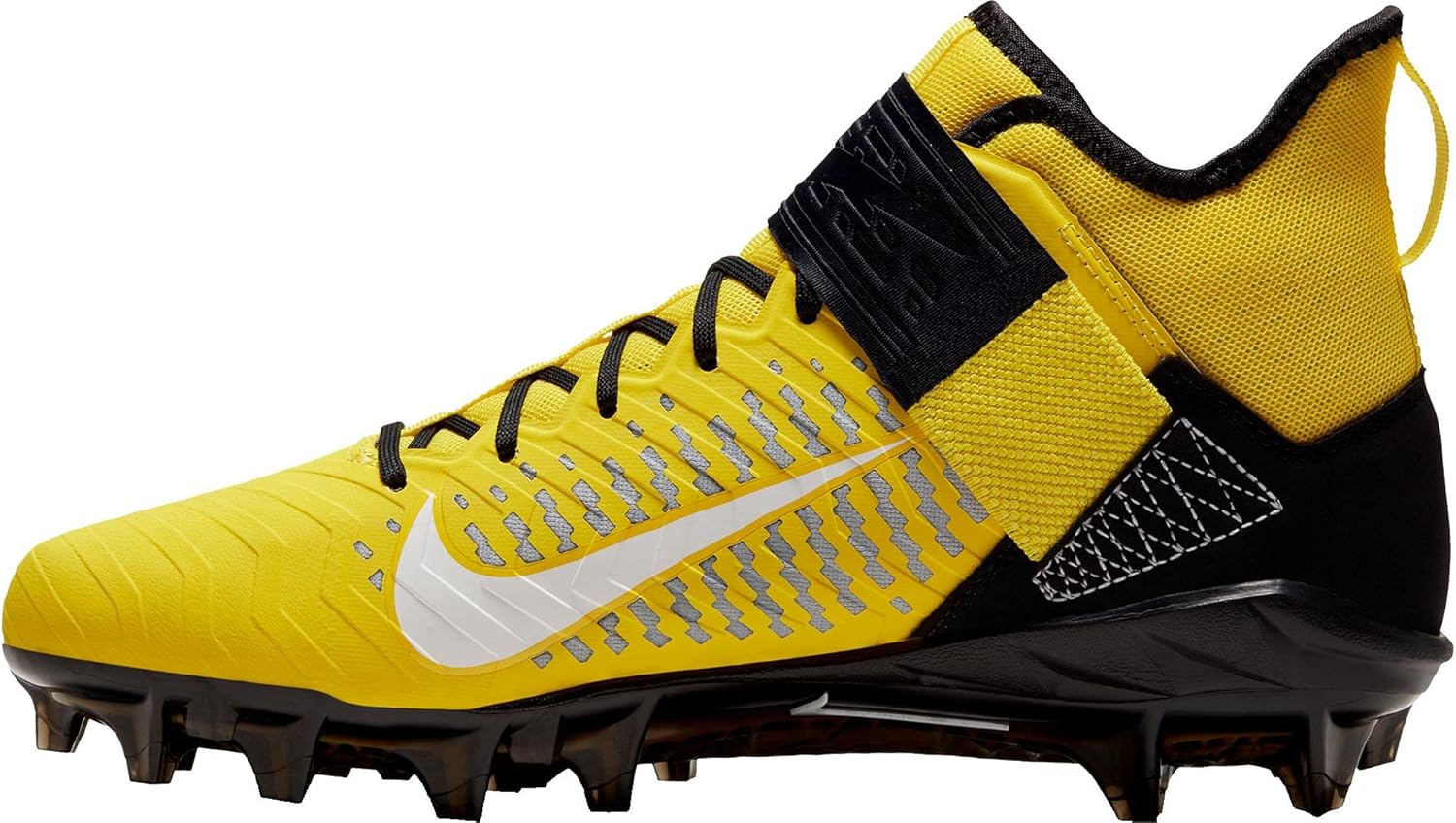 Футбольные бутсы Nike Men's Alpha Menace Pro 2 D - черный/белый, размер 7M US, желтый/белый/черный — фото 2