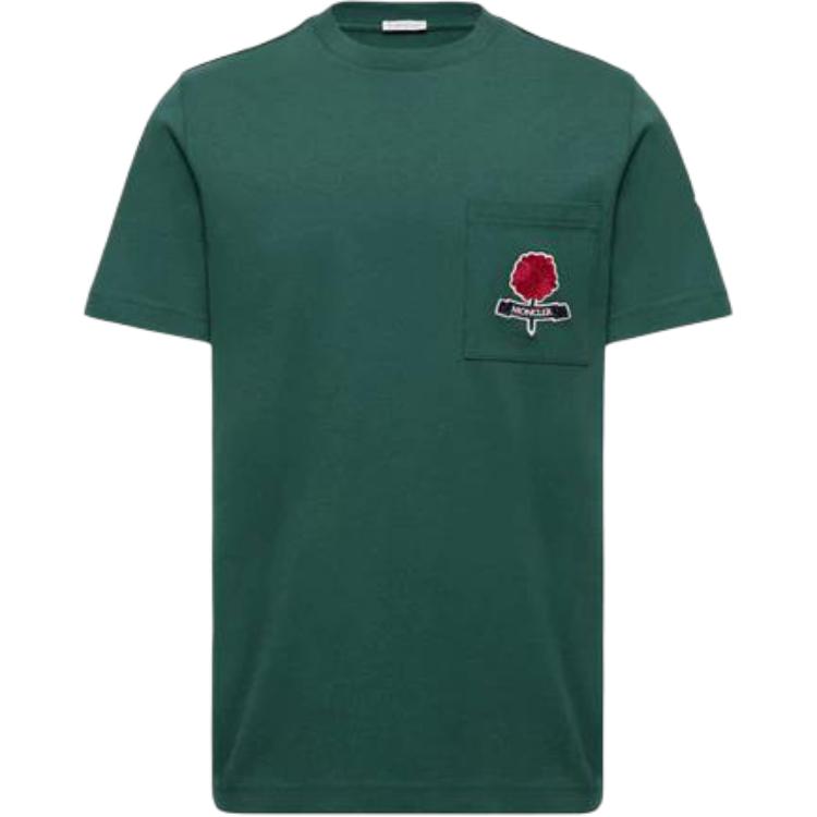 

Moncler Футболка мужская листового зеленого, Зеленый, Moncler Футболка мужская листового зеленого
