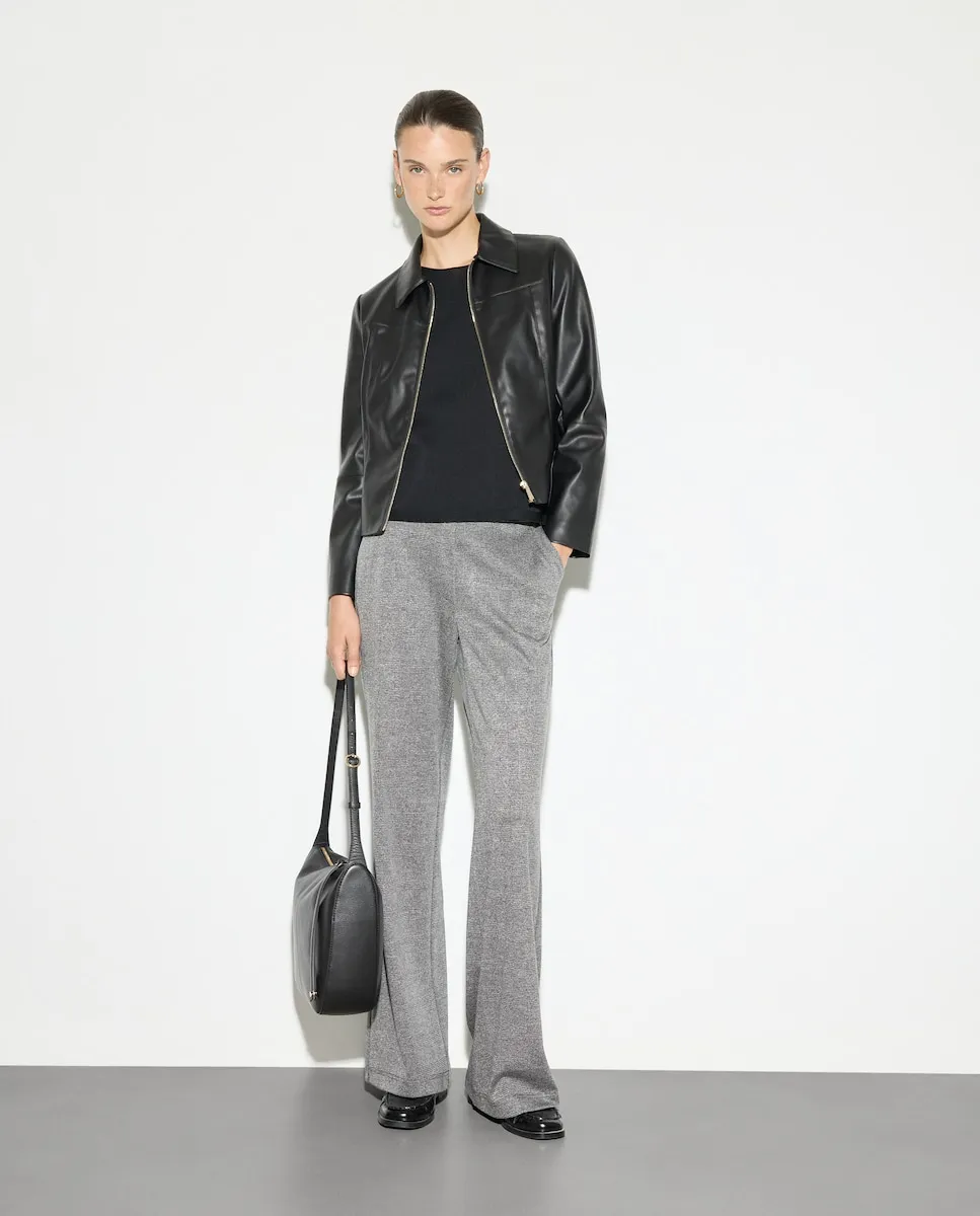 

Женские брюки из велюрового трикотажа Woman El Corte Inglés, светло-серый