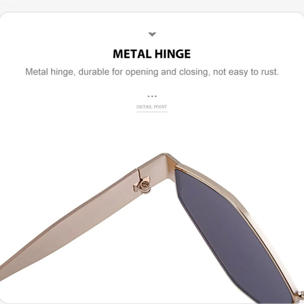 

Солнцезащитные очки MUTYNE с неровной металлической оправой, мужские, винтажные, женские, в маленькой оправе, для путешествий, защита от УФ-излучения UV400, Black