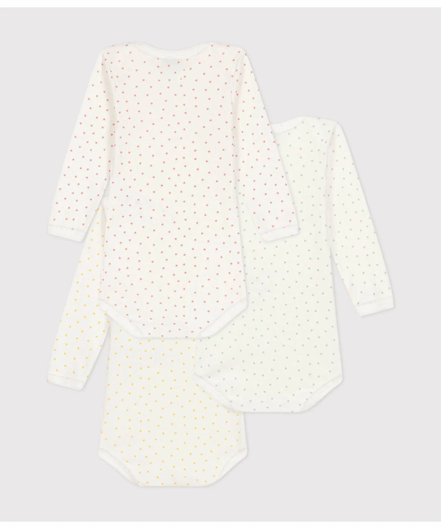Боди с длинными рукавами (комплект из 3 предметов) PETIT BATEAU, Multicolor 1 — фото 2