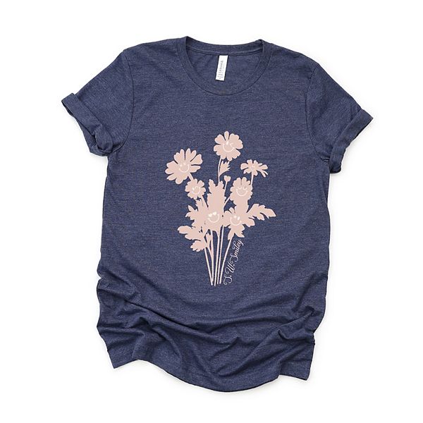 

Футболка с принтом SWSmiley pink flower silohuette Simply Sage Market, Heather Navy, Зеленый, Футболка с принтом SWSmiley pink flower silohuette Simply Sage Market, Heather Navy