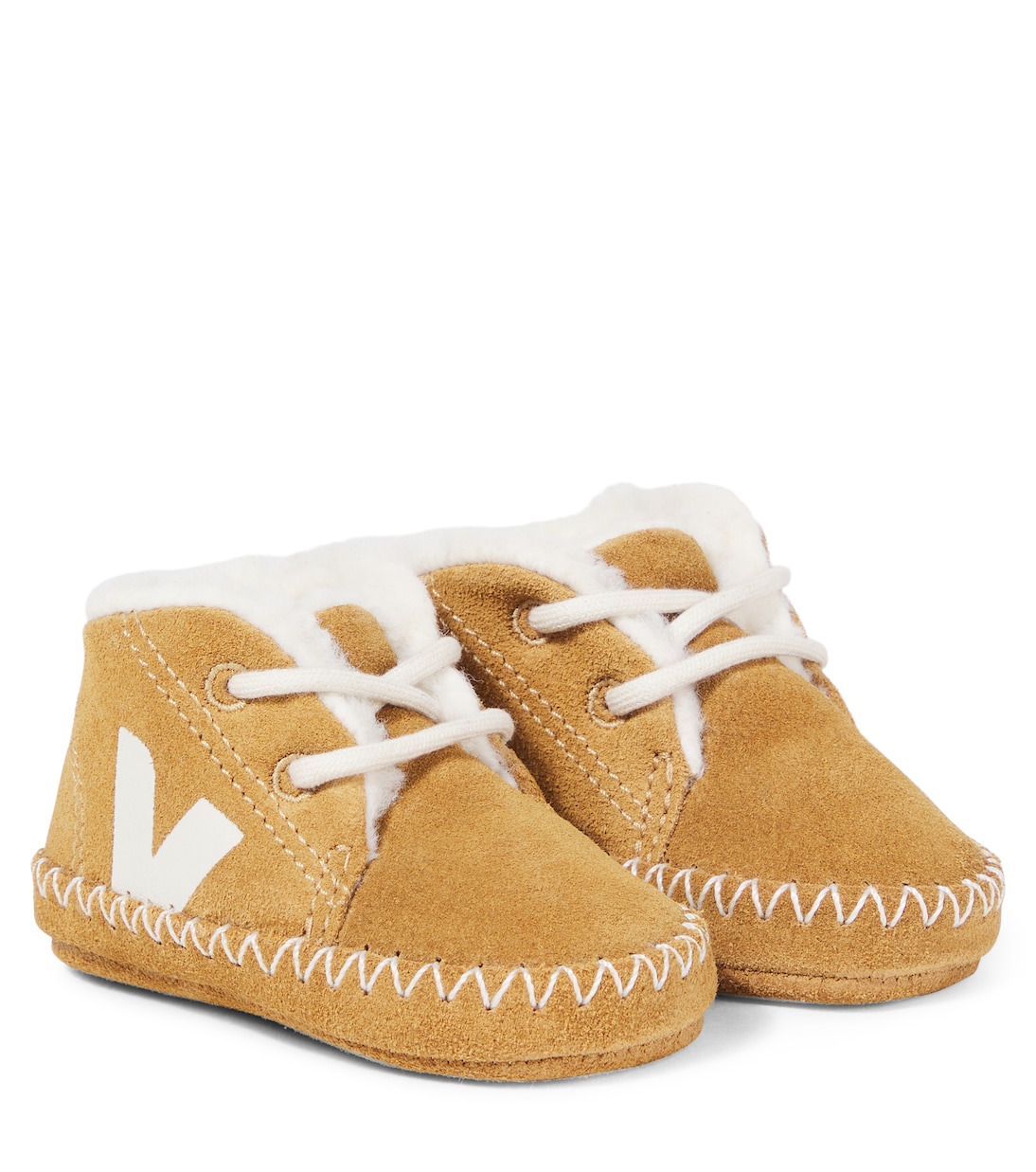 

Детские зимние легкие замшевые кроссовки Veja Kids, Camel_Pierre