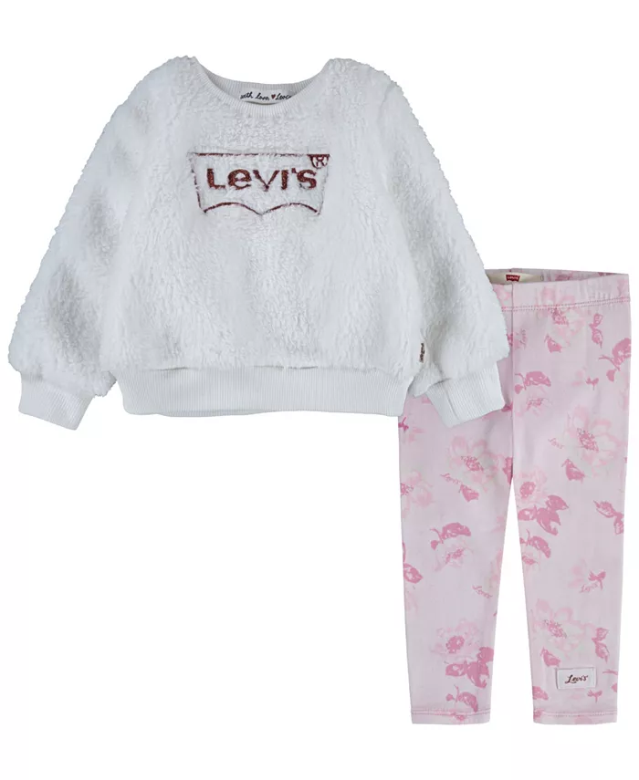 

Детский комплект для девочек: топ и леггинсы Levi'S, мультиколор