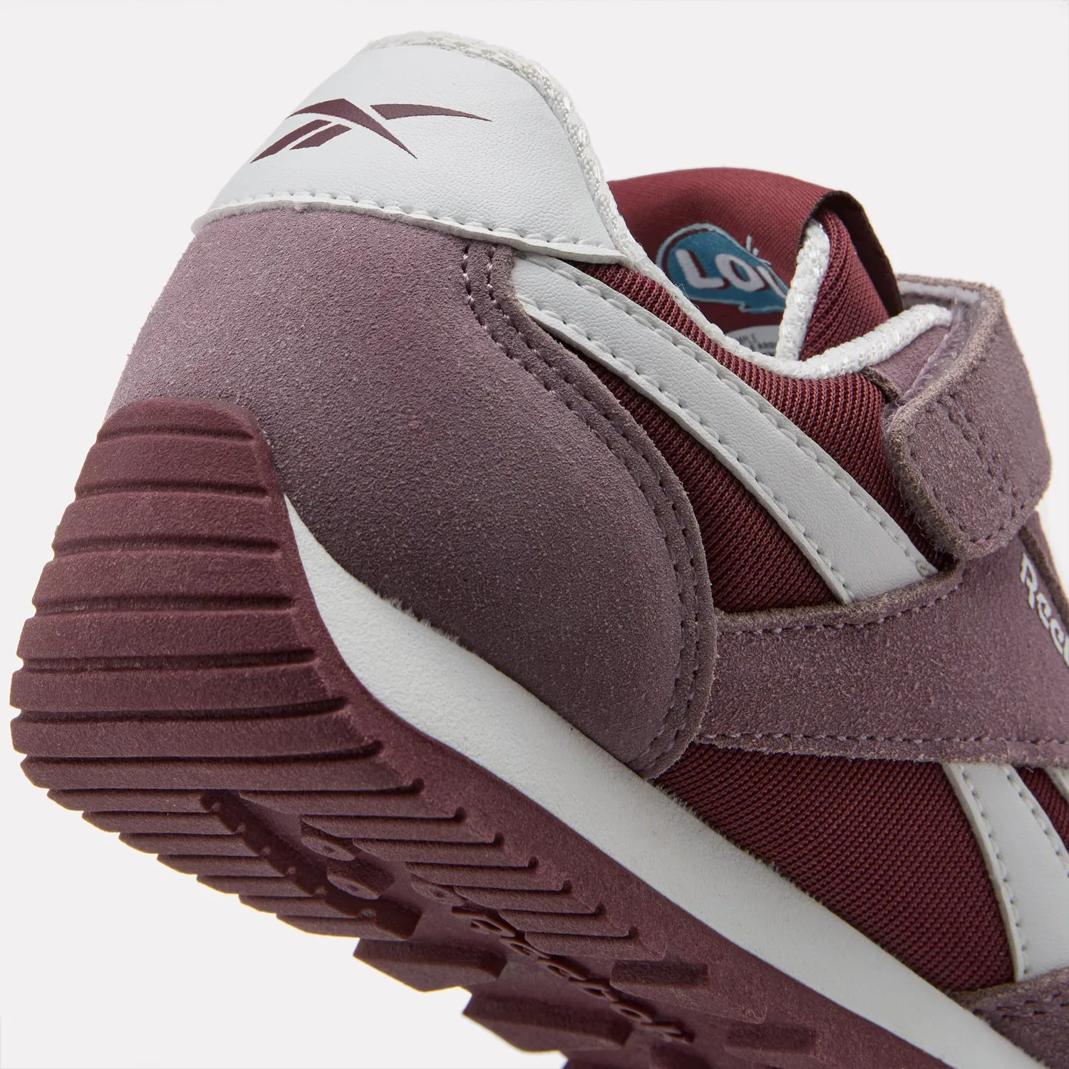 Детские кроссовки для мальчиков с липучкой Reebok Glide Low Elastic & Top Strap Reebok, Berry Chill Blackberry Ftwrwhite — фото 2