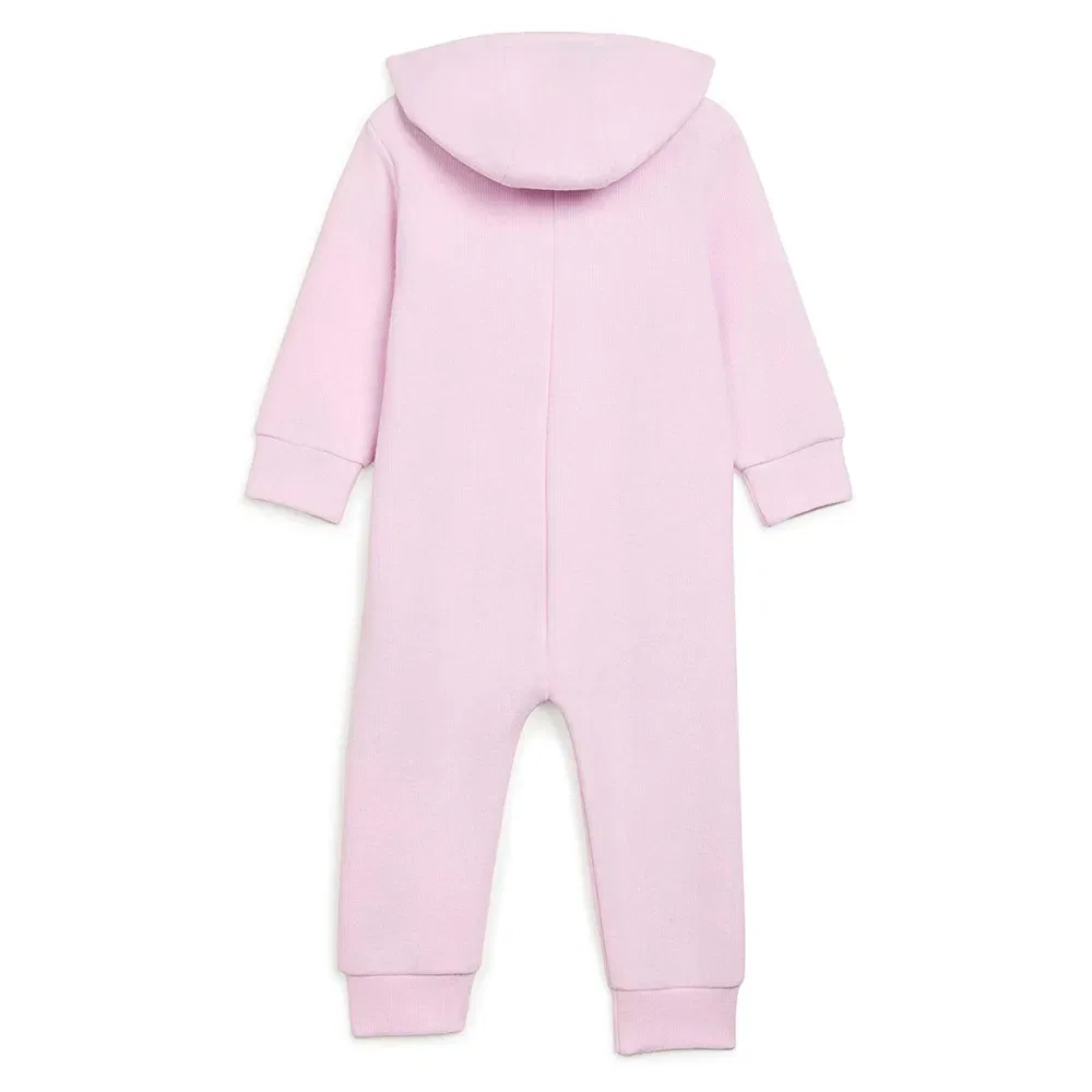 Детский комбинезон-слип с капюшоном и длинным рукавом Adidas Originals, Pink — фото 2
