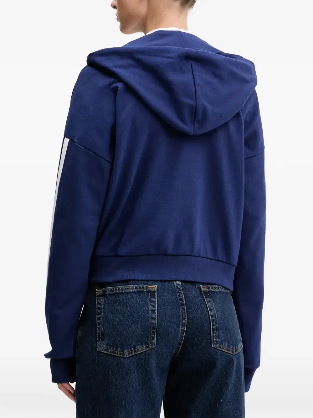 Худи на молнии Adidas, синий — фото 3