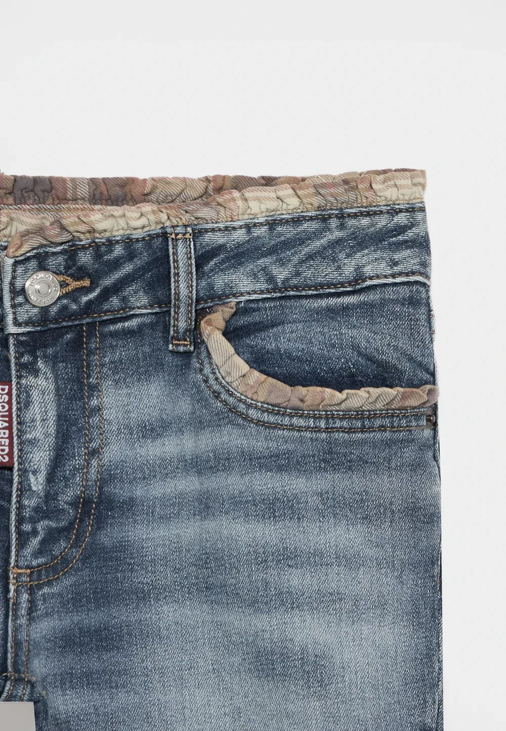 Джинсы-Клеш с оборками - джинсы зауженного кроя Dsquared2, Blue — фото 4