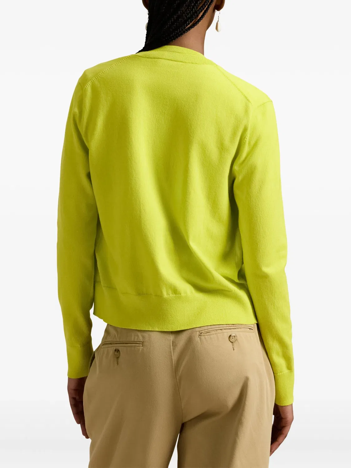 Polo Ralph Lauren Кардиган с вышитым логотипом, зеленый — фото 4