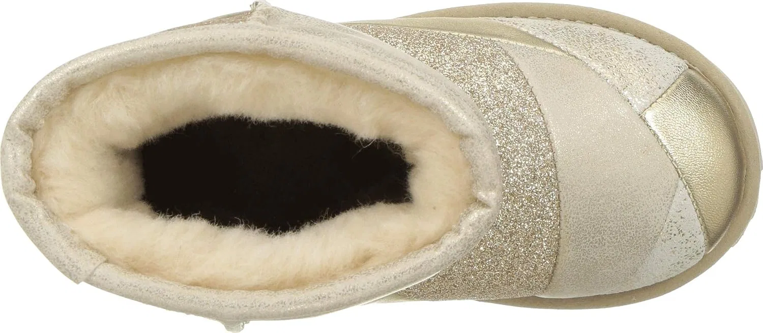 Детские сапоги с патчворк-дизайном Classic Short Ii Patchwork UGG, Gold — фото 2