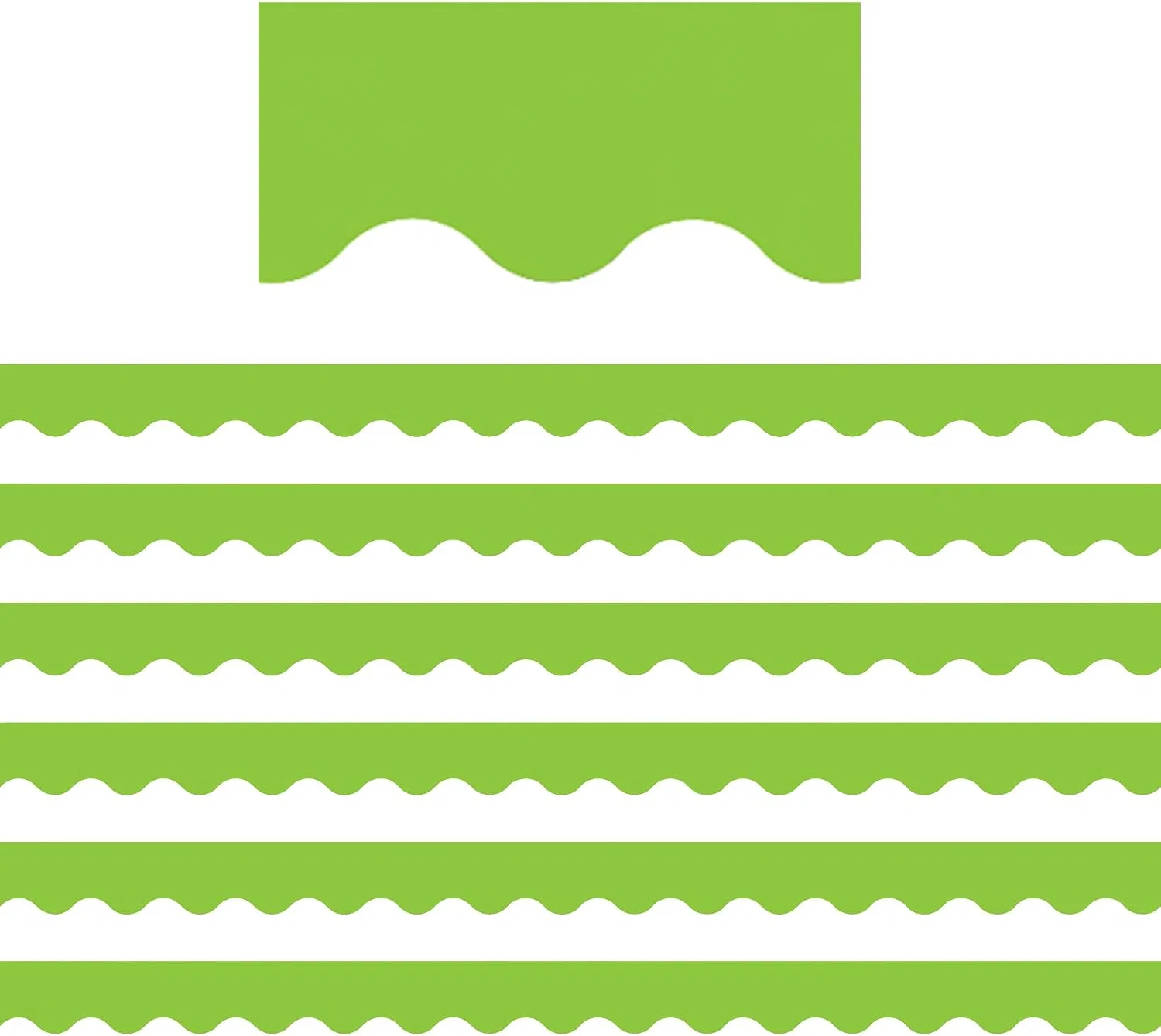 Скаллопед Бордер Трим Lime, 35 футов в упаковке, 6 упаковок, Teacher Created Resources