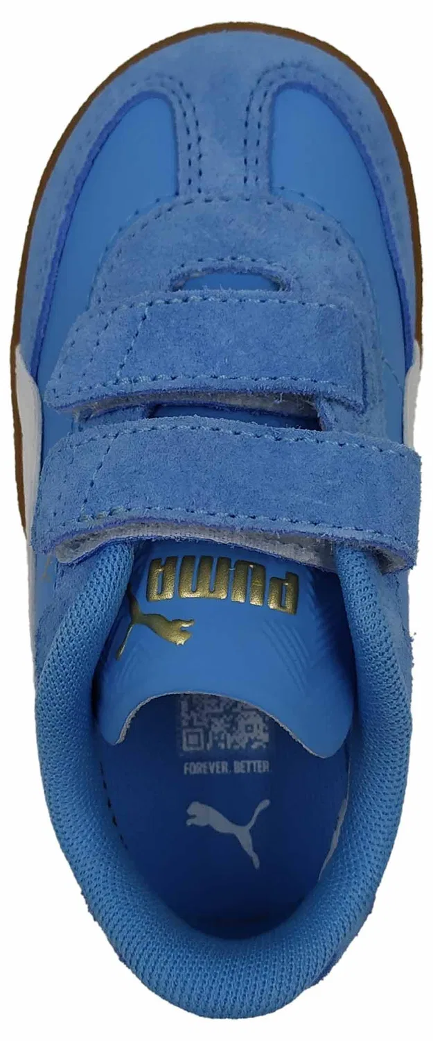Детские кроссовки для мальчиков с замшевым верхом PUMA Club II Era V Inf PUMA, Vibrant Blue Apple Spritz — фото 4