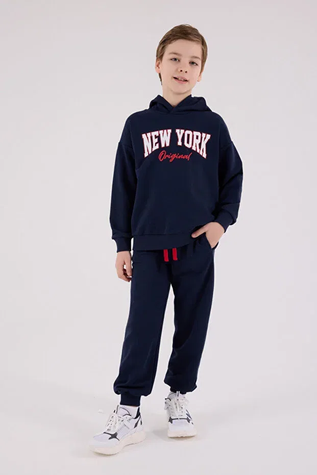 Детский спортивный костюм с принтом Rolypoly, Navy Blue — фото 2