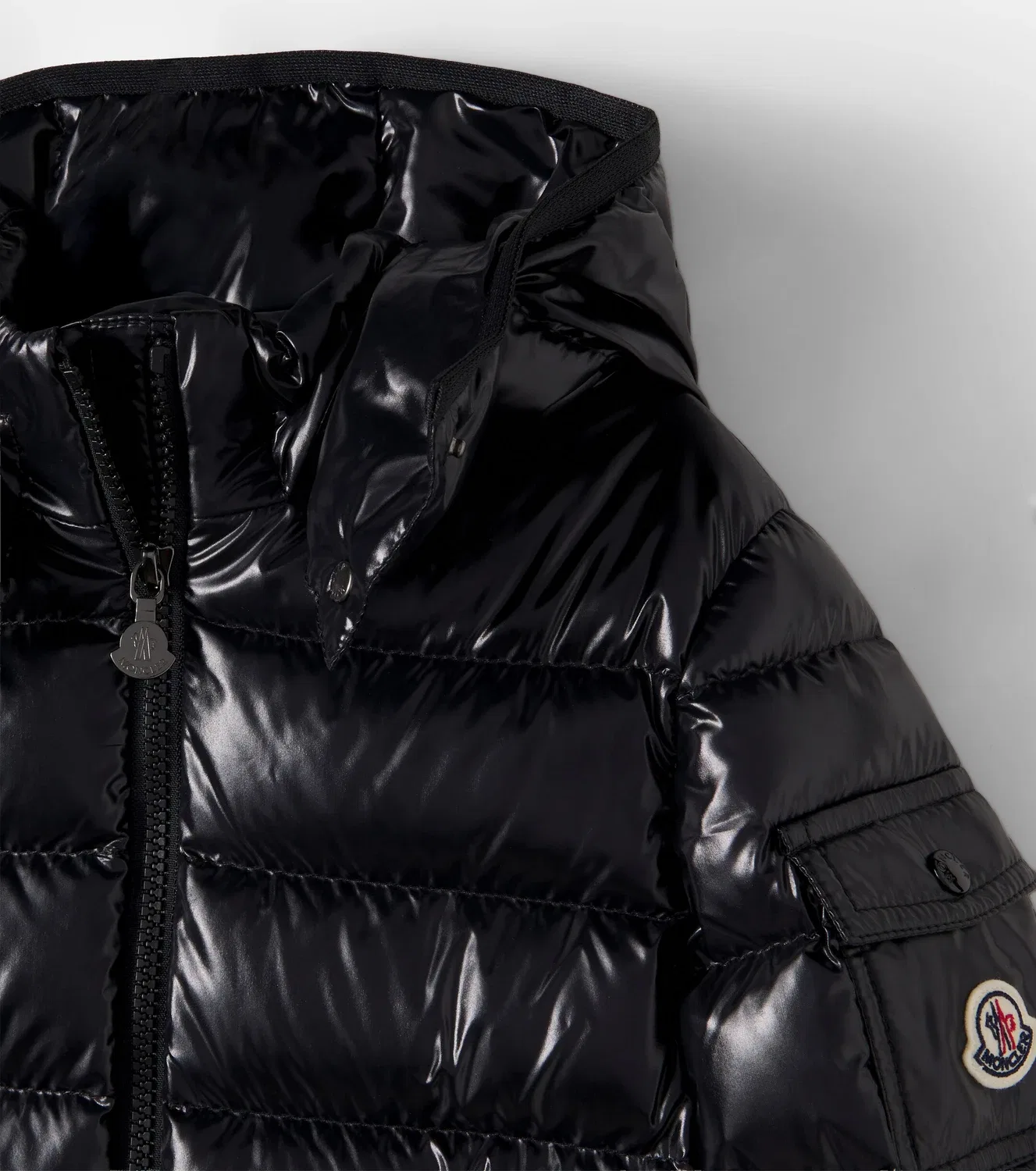 Легкая куртка с капюшоном Bady Moncler Enfant, черный — фото 4