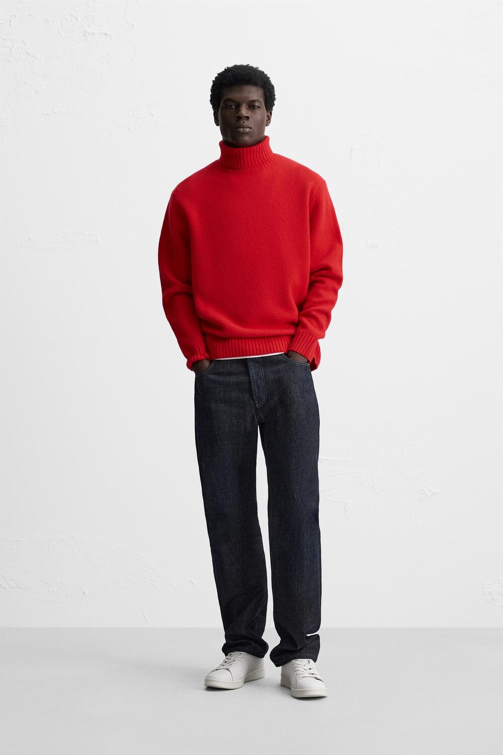 

Свитер из 100% шерсти ZARA, красный