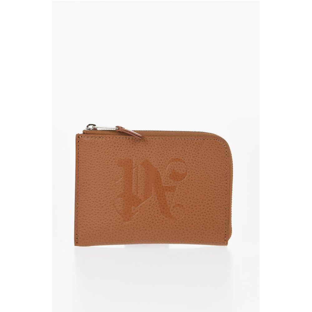 

Кошелек из текстурированной кожи с застежкой-молнией Palm Angels, Brown